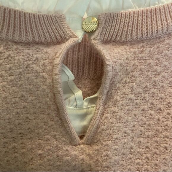 TED BAKER London Teaggan Frill Detail Mockable Light Pink Size 3 - Picture 11 of 13